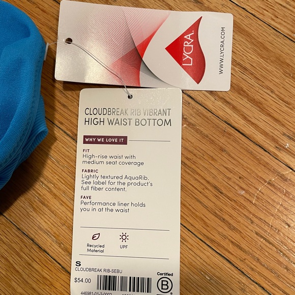 Athleta Cloudbreak Rib Vibrant High Waist Swim Bottom - Size S - Picture 4 of 5